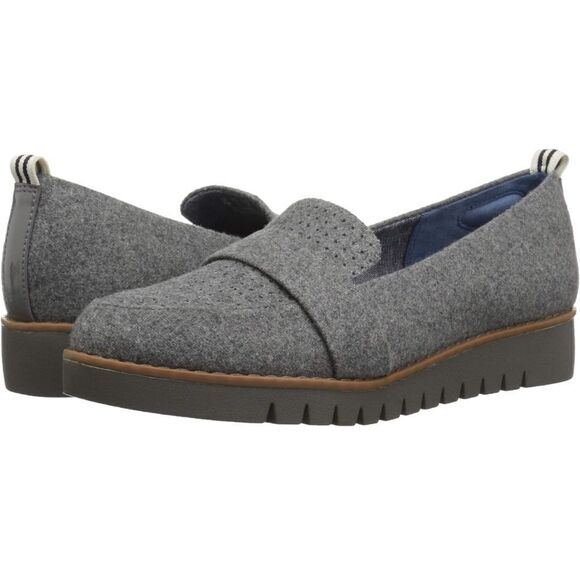 Dr. Scholl’s Imagined Perf Gray Wool Blend Comfort Loafers Women’s Size 7.5M B38 - Picture 1 of 9